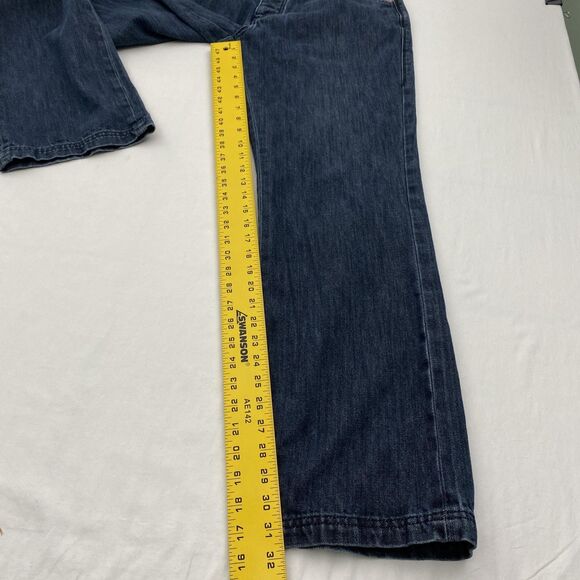 Antik Denim Jeans Mens 36x32 Blue Straight Leg Patchwork Pockets Y2K Style - Picture 5 of 12